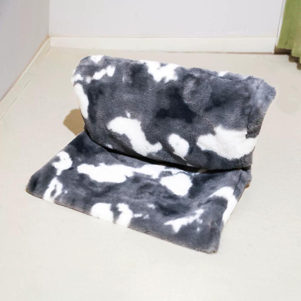 Spot Pet L-Shaped Washable Fleece Cat Bed: Removable, Foldable Metal Frame & Winter Warm Hammock.
