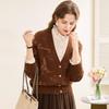 TUHUANG Pure Cashmere New Chinese Style Landscape Jacquard Cardigan