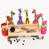 Swing Wood Wooden Garden Puzzles Colorful Toys Party Standing Giraffe Dancing Giraffe Toy Rocking