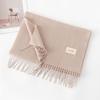 Cashmere Feel Solid Color Scarf for Women Imitation Cashmere Autumn and Winter Atmosphere Korean Style Versatile Mid Length Shawl Scarf