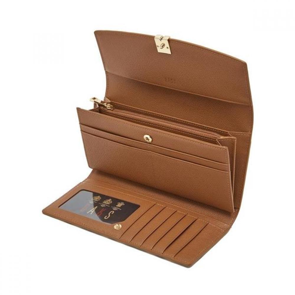 Daks Long Wallet Dd Logo Brown Check Dcwa2e421