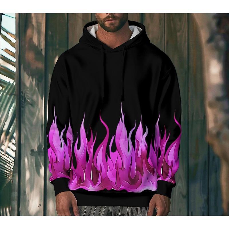 Herbst-Hoodies Mode Flamme 3D-Druck Herren Damen Streetwear Kapuzenpullover Pullover Oversized Harajuku Jacke Unisex Kleidung