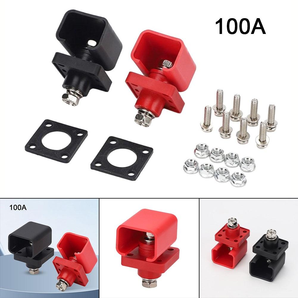 

2 шт. 100A Клема накопичувача енергії з великим струмом Роз’єм для батареї Клемний блок Клема для літієвої батареї Клема для сильного струму армія зелений колір