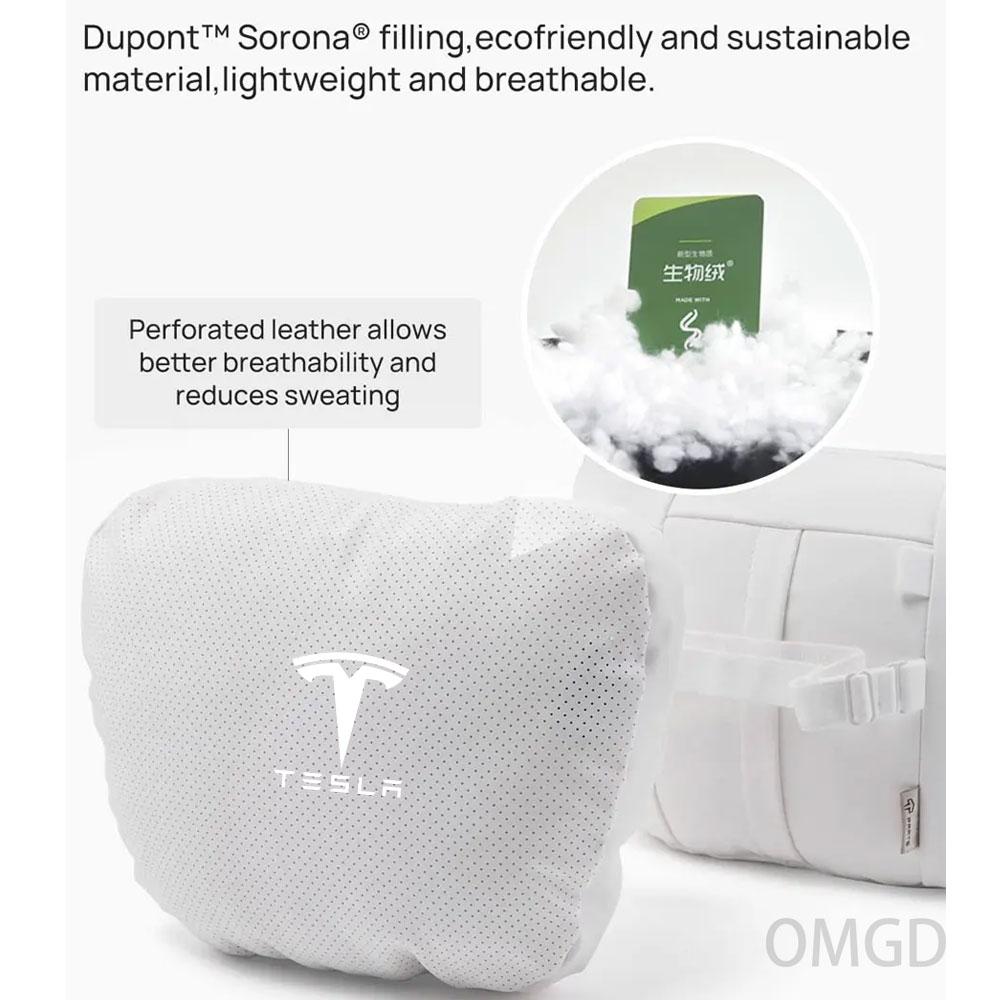 For Tesla Model Y 2020-2025 Suede Headrest Neck Pillow Model 3 2016-2025 Highland  Car Neck Pillow for Traveling Model Y 3