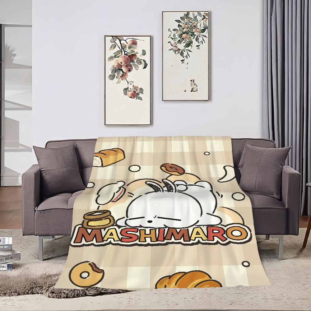 Blanket warm M-MashiMaroS soft plush blanket for sofa living room rabbit kawaii cute office bedroom travel gift Flannel