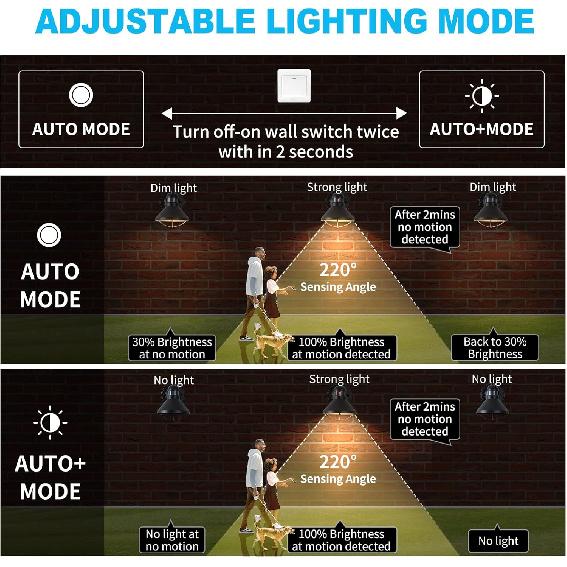 LONEDRUID 2 Pack Motion Sensor Outdoor LED Wall Light Dusk to Dawn Exterior Sconce Lighting Fixture Waterproof Wall Mount Barn Lamp Black Outside