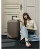 DAKS MEN'S ACCESSORIES Grayish Khaki Solid Color Polycarbonate Hard Suitcase_Dbba6E511K5