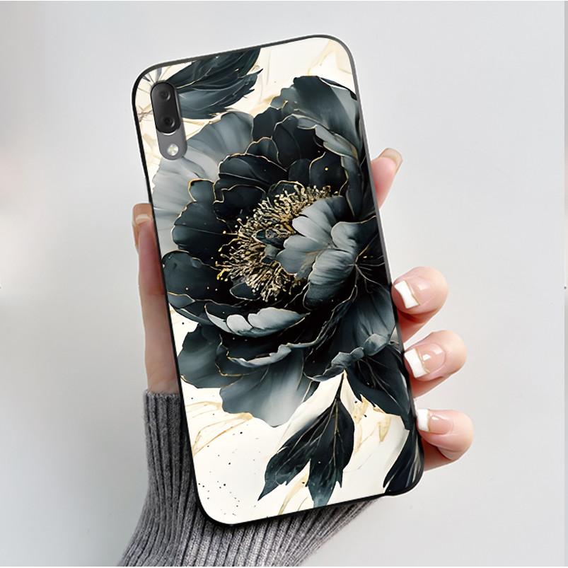 Hülle Für Sony Xperia L3 L 3 L3312 L4312 L4332 Handyhülle Luxus Mode Schmetterling Blumen Schwarzes Silikon Weiche Rückseite Abdeckung