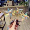 Windmill Hair Clip Sequin Laser Child Girls Colorful Rainbow Duckbill Hairpin