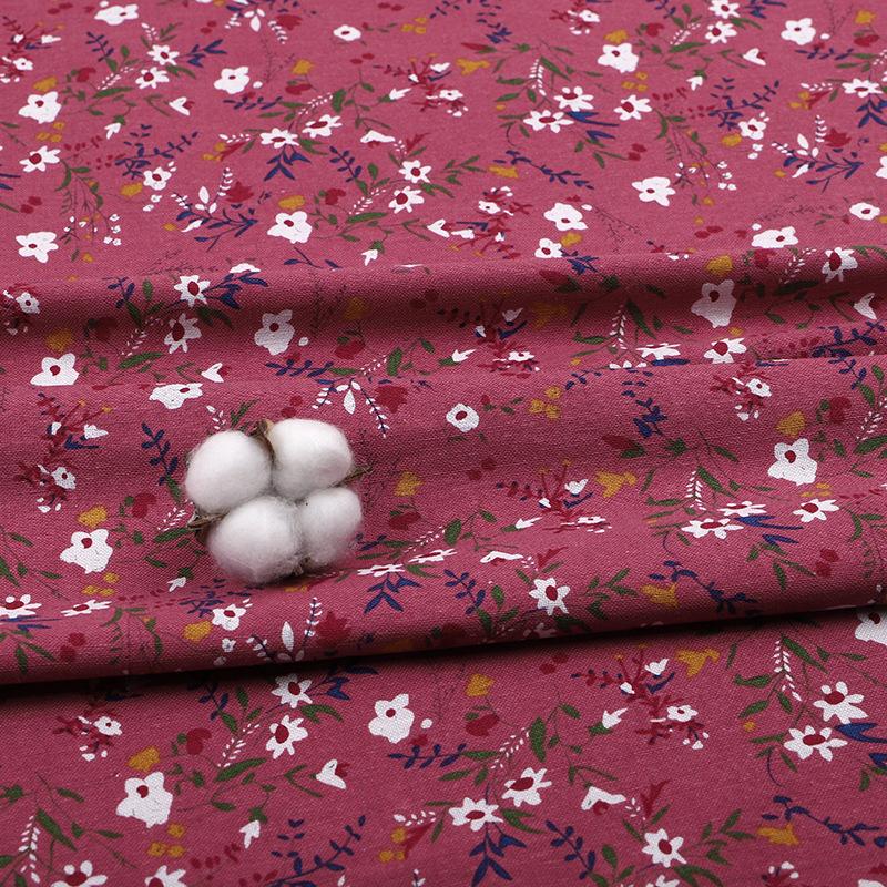 0.5m/1m/2m Vintage Ethnic Style Cotton Linen Printed Fabric for Tablecloths, Sofa Blankets Dresses Handmade DIY Clothing Fabrics
