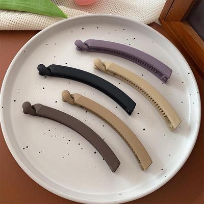 Elevated Frosted Banana Clip for Thin Hair - Vertical Ponytail Holder