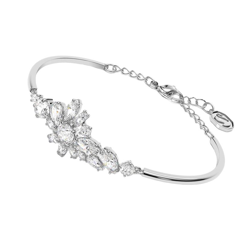 Swarovski Gema Blumenform Mix-Schliff Rhodinierte Armband Damen Silber 5644681