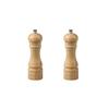 Set of 2 Manual Pepper Mills - FACKELMANN - FM Professional Divers - Wood Color - 18 Cm