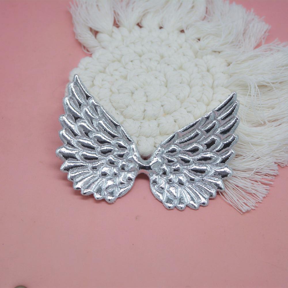 20PCS Gold And Silver Color Angel Wing Appliques Iron-On Patches DIY Crafts Patches For DIY Crafts