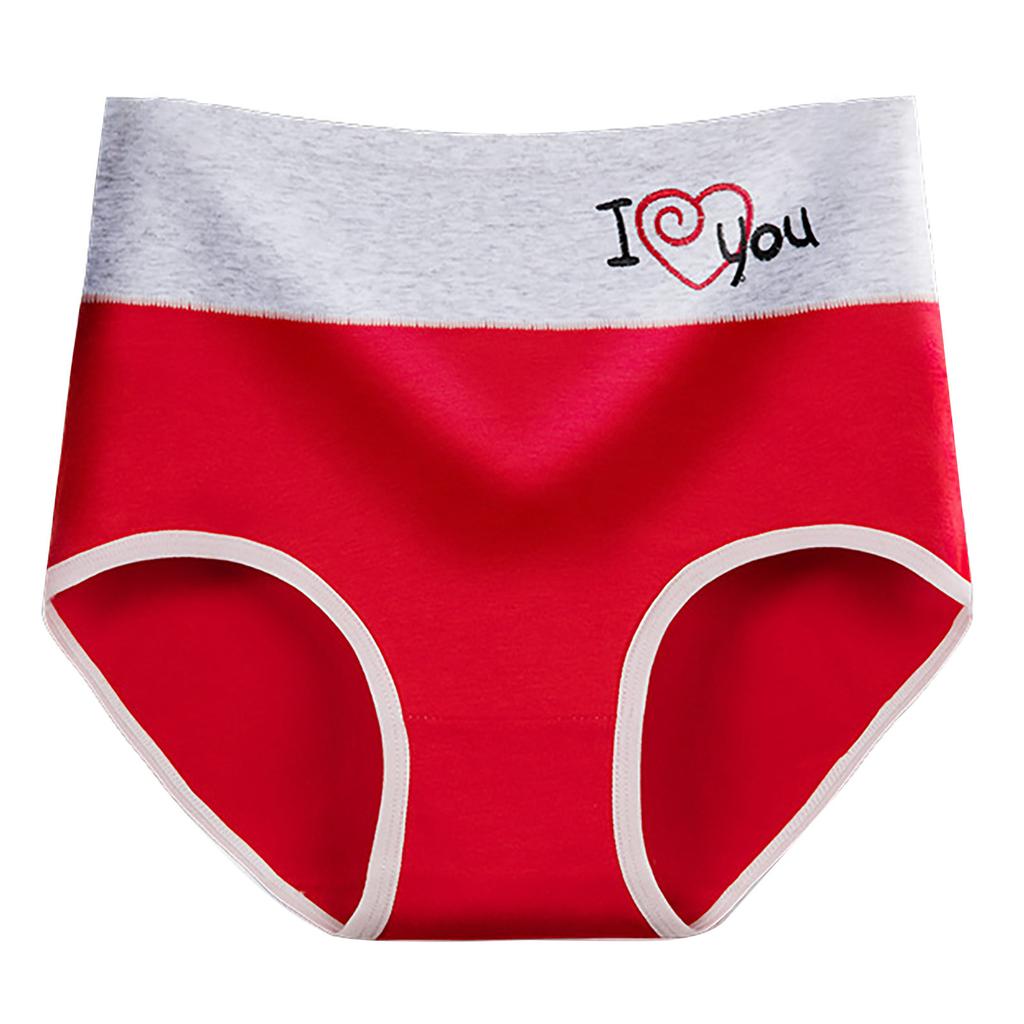 High Waist Cotton Women's Underwear Antibacterial Breathable Plus Size Comfortable Soft Fabric Briefs Seamless Design Stretch Fit
