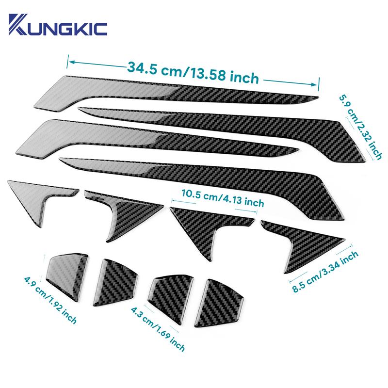 Real Soft Carbon Fiber For Toyota RAV4 XA50      2024 2025 LHD RHD Car Inner Door Handle Trim Panel Sticker