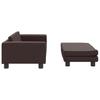 Vidaxl Dog Bed with Extension, Brown, 100X50X30 Cm, Eco-Leather