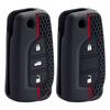Silicone Car Key Case Cover for Citroen C1 for Toyota Auris Corolla Reiz Yaris Aygo Rav4 2022 Scion Hilux for Peugeot 108