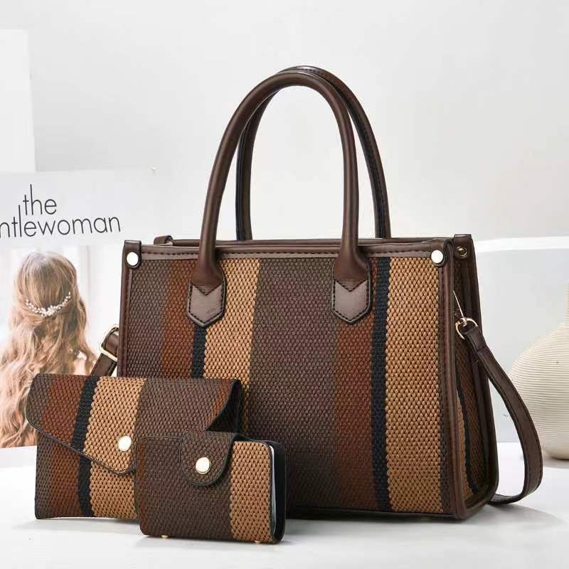 

Новый Контрастный Цвет Сын Мать Большая Вместимость Холст Модный Тренд Женская Сумка Чувство Зрелости Одноплечевая Сумка Кроссбоди Сумка .