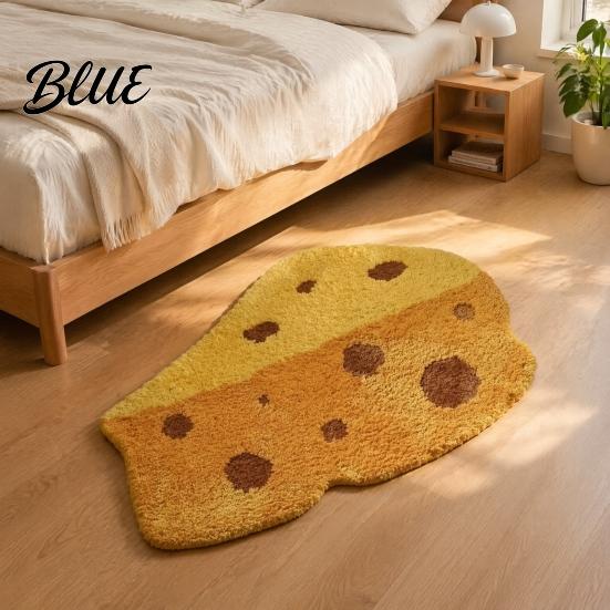 Decorative Home Floor Bathroom Rug Bath Non-slip Mat Pad Croissant Absorbent Soft Cheese Monstera Creative Shaped Area Rug Leaf