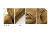 Unisex Spring Khaki Corduroy High-Waist Wide-Leg Shorts - Slimming Coffee Color, Single Button Closure