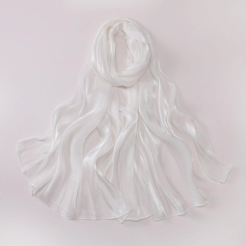 Shimmer Silk Hijab Scarf For Women Crinkle Hijabs  Diamond Luxury Medine Silk Veil Muslim Women Shiny Shawl Turban Bandana