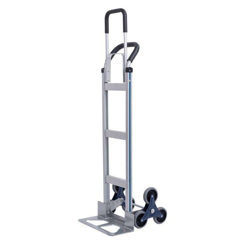 Aluminum Alloy Stair Climbing Hand Truck - Two-Wheel Load King Cart for Cargo Handling & Household Use