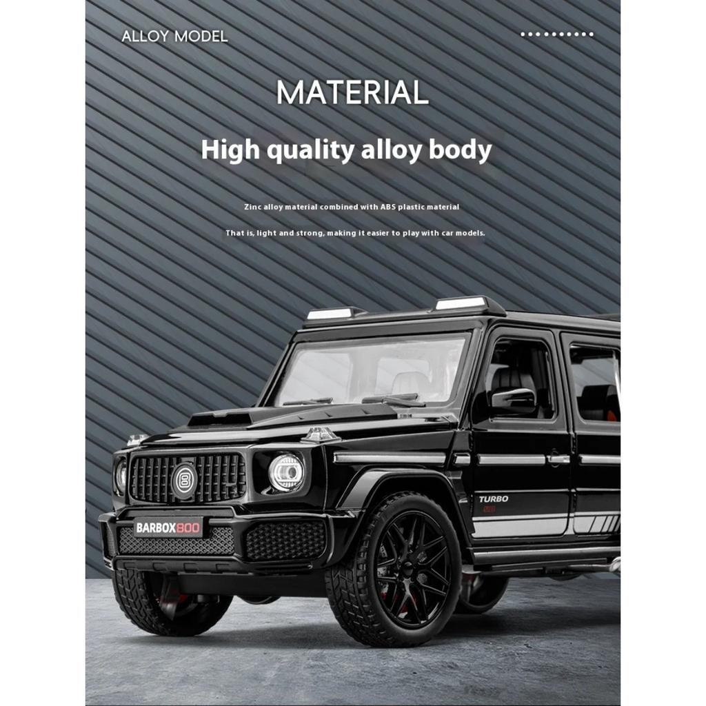 1/22 Scale Metal Diecast Brabus G800 Toy Cars Models Rubber Tires SUV Vehicles Toys 6 Doors Opened Off-road Collection Model Boys Gifts