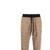 Coach Classic Logo Print Straight Leg Knit Sweatpants Men bottoms Beige C5761-RYU