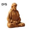 Resin Christ Statue Christmas Tabletop Decoration Holy Figurine Sit In Meditation Jesus Figurine for Tables Mantel Decor Christian Gift