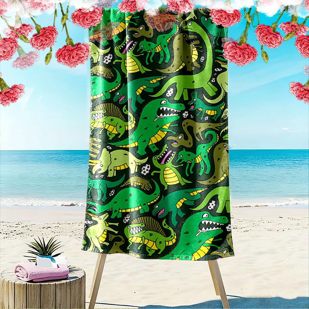Dinosaur Pattern Beach Towel A Must-have Beach Towel for Beach Travel