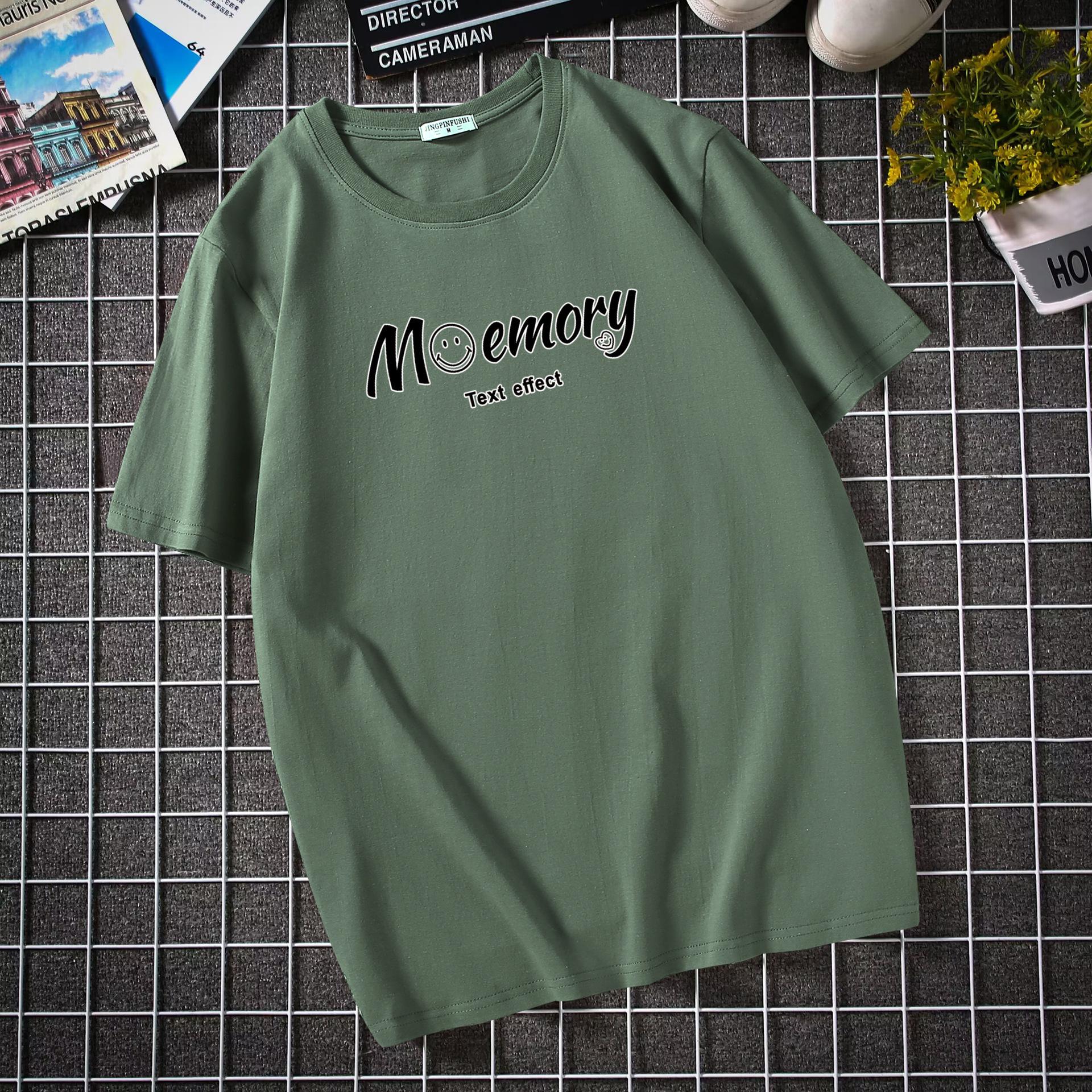 

Футболки из хлопка, весенняя мужская футболка с коротким рукавом, хлопковая модная брендовая студенческая футболка с круглым вырезом, свободная футболка с коротким рукавом, верхняя футболка S