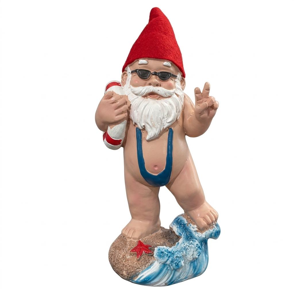 

Resin Garden Gnome Statue Swimming Design Outdoor Decoration Art Craft For Garden Lawn Yard