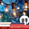 G40 String Lights with 25 Tungsten Filament Bulbs - Plug-In, Energy-Saving, LED, European/American/British Standard, Ideal for Courtyard Use.