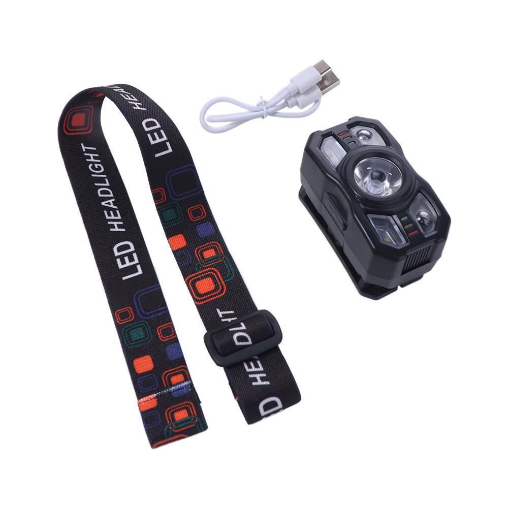 Adjustable Mode LED Induction Headlamp with Gesture Control Head Flashlight  Camping Running