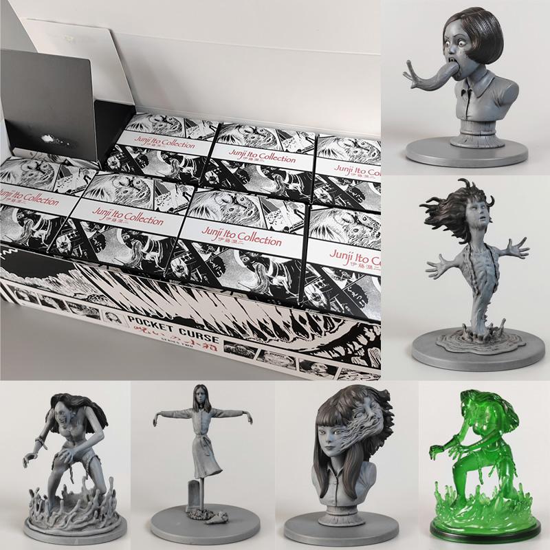 Original Junji Ito Set Pocket Curse Series Blind Box Ingenious Creature Monster Horrable Toy Collection Decoration Kid Gifts