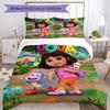 Dora Explorer Bedding Set Breathable Duvet Cover with Pillowcases Decorative Bed Linen for Bedroom Home Decoration Birthday Gift