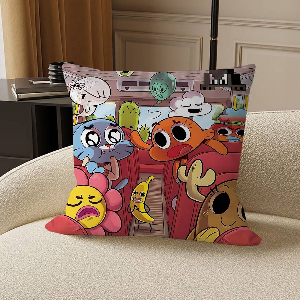 The Amazing World Of Gumball Pillow Cover for Bedroom Room and Living Room Sofa Decorative Cushion Cover