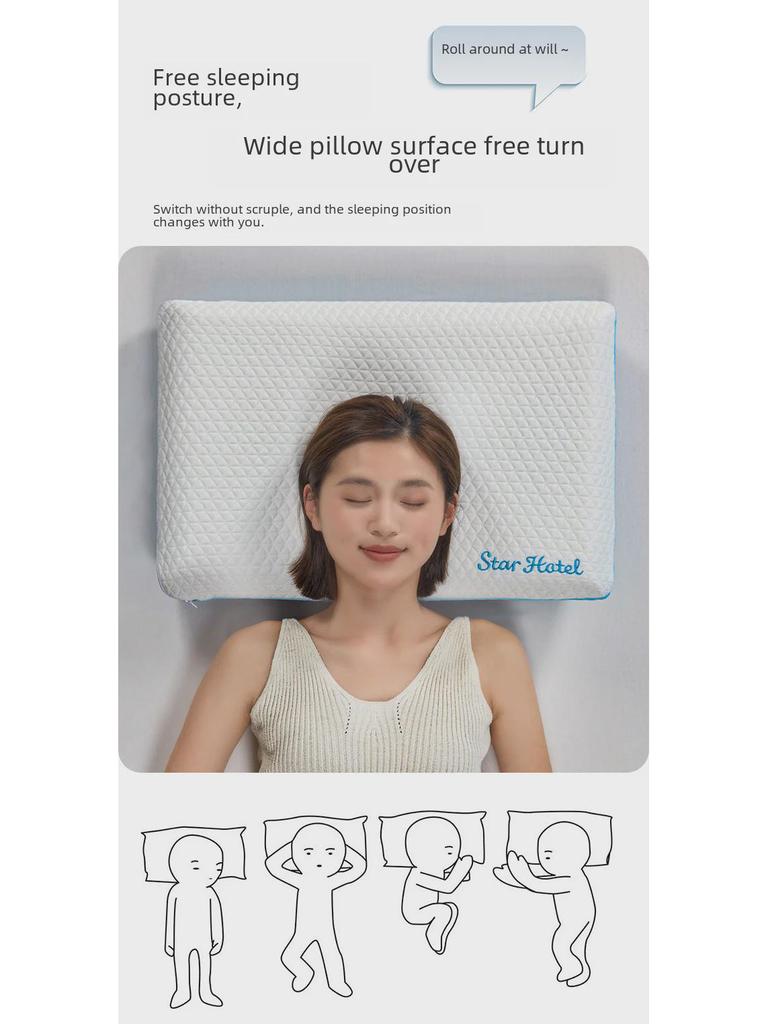 Luxury Memory Foam Pillow Pair - Ergonomic Design for Cervical Support & Better Sleep