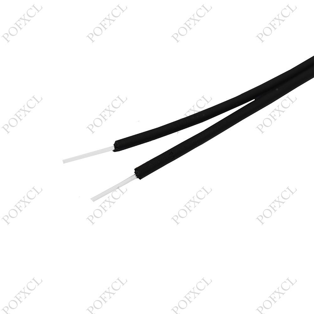 1.0mm Inner / 2.2mm or 4.4mm Outer Dual Core Plastic Optical Fiber Cable for Industrial Control Sensors