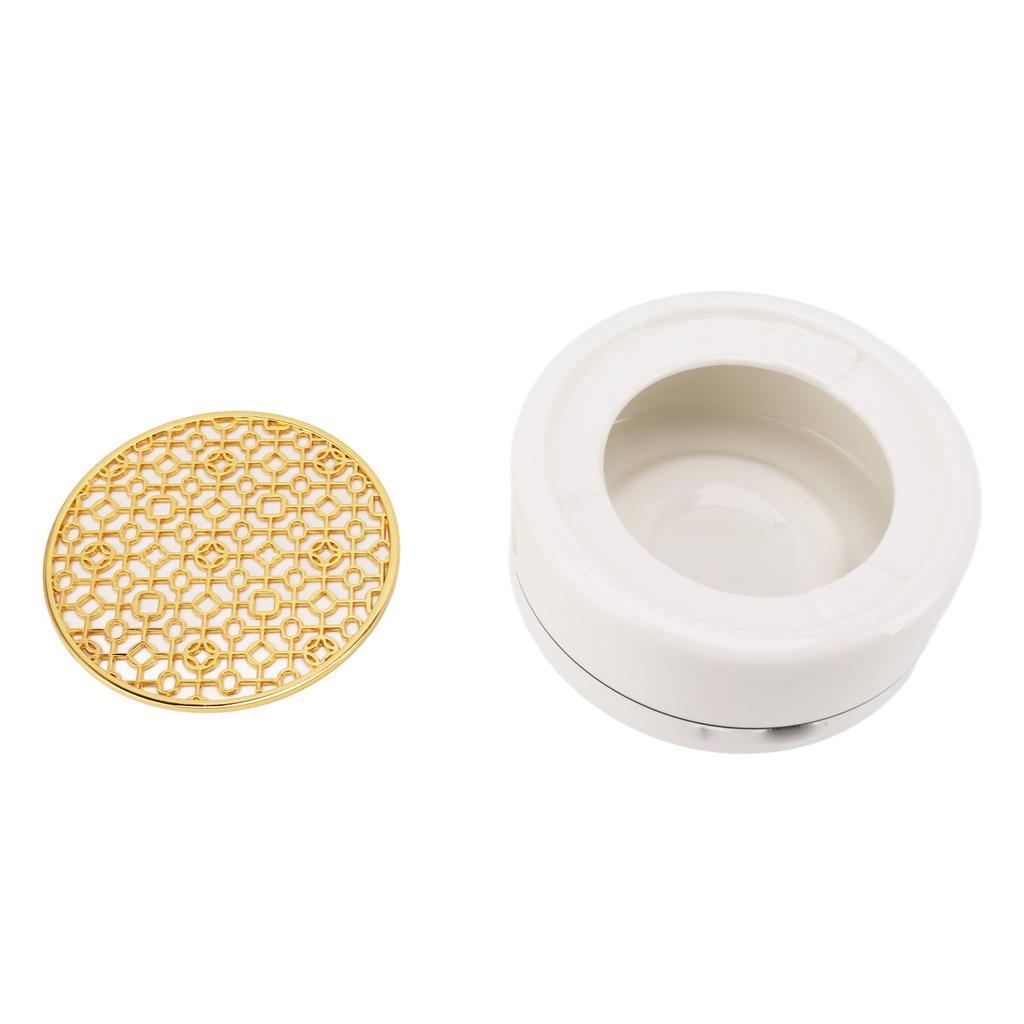 Ceramic Tea Pot Warmer with 11.8cm Gold Gasket Circular Concave Tea Kettle Heating Base for Home Kitchen Countertops