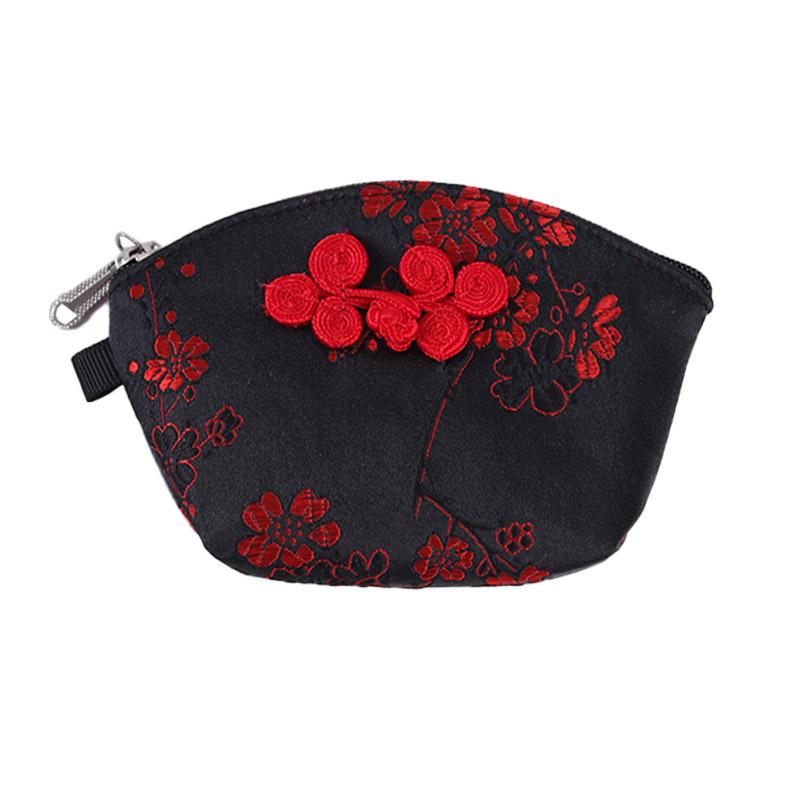 Chinese Yun Jin Seashell Coin Purse: Qipao Hanfu Shopping and Accessories Bag for Women