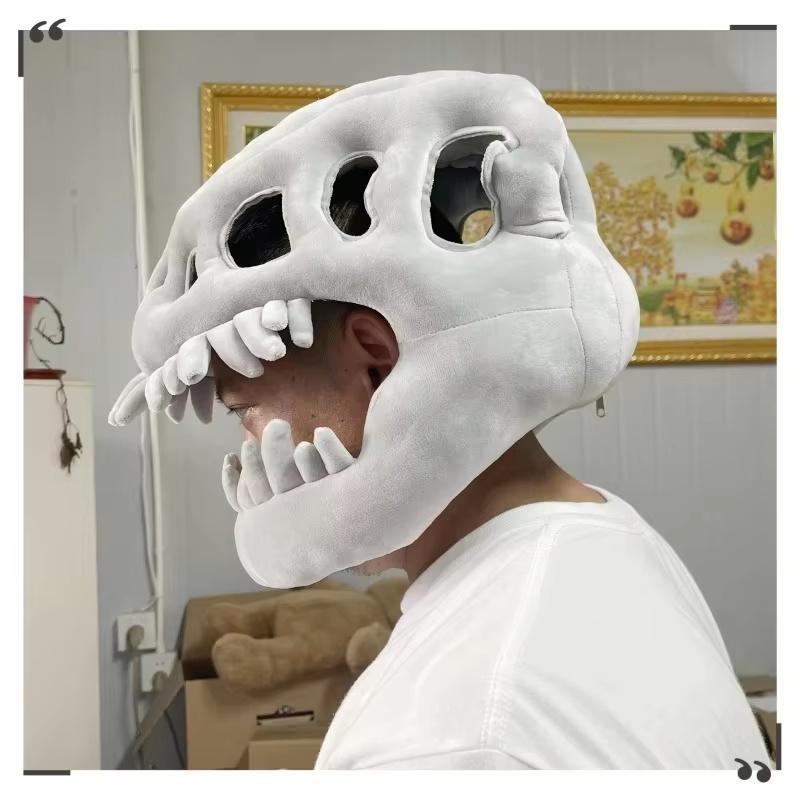 Für Alle Altersgruppen Festkleid Komisches Plüschtier Dino Skelettkopfstück Outfit Kleid Mit Exoskelettmuster Perfekte Feiertagsüberraschung