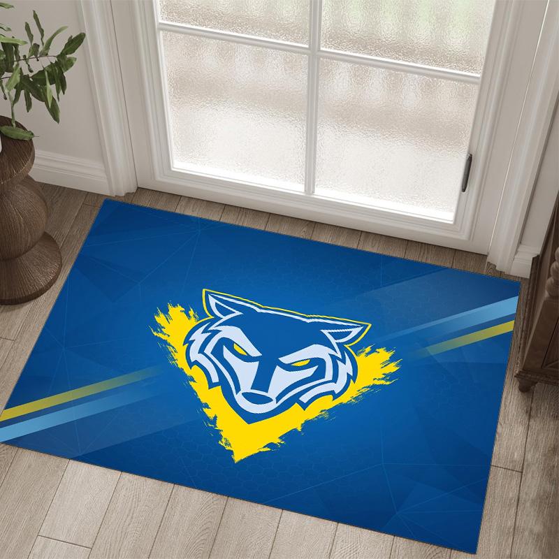 Warrington Wolves Design Crystal Velvet Carpet Cozy Non?Slip Printed Rug For Bedroom Living Room Entrance