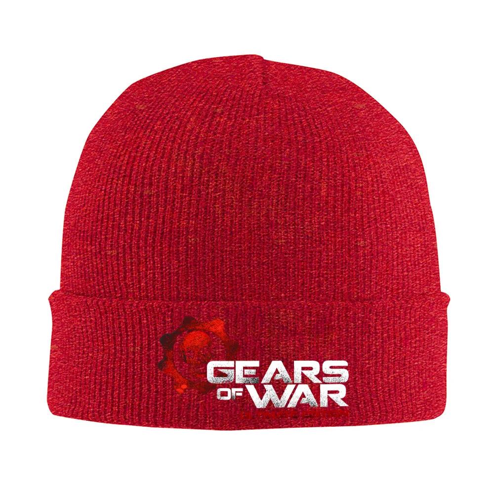 

Skull in cog gear of war ultimate Unisex Women Unisex Knitted Hat Beanie Pullover Cap Winter Thermal Warm Christmas Outdoor Cycling
