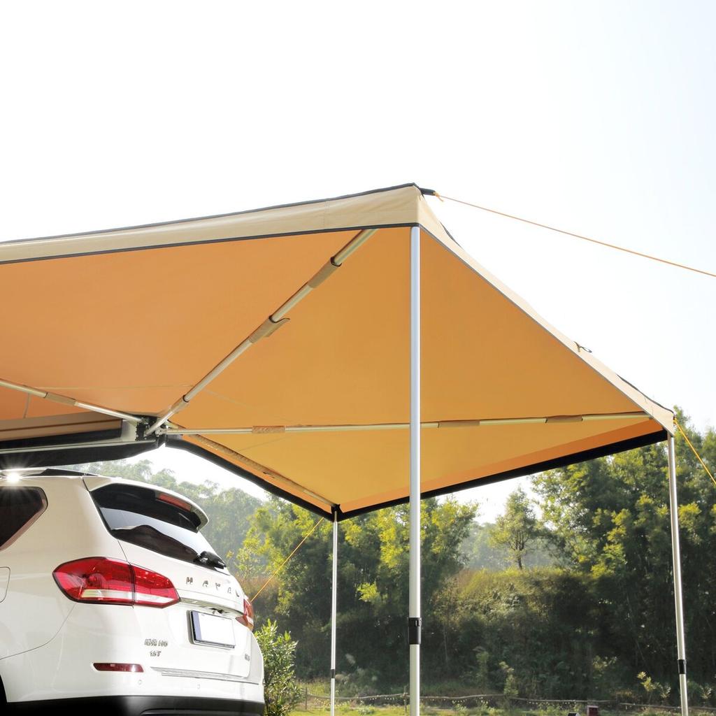 Vehicle Awning 270 Degree, 8.2' Height Retractable Car Side Awning, PU3000mm UV50+ Car Awning with Waterproof Storage Bag, Suitable for Truck, SUV,