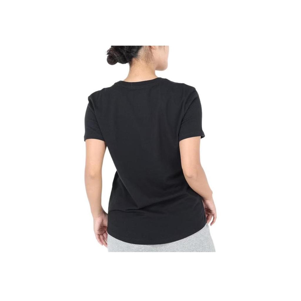 Nike Sportswear Logo Embroidered Crew Neck Short Sleeve T-Shirt Women T-Shirts Black DX7903-010