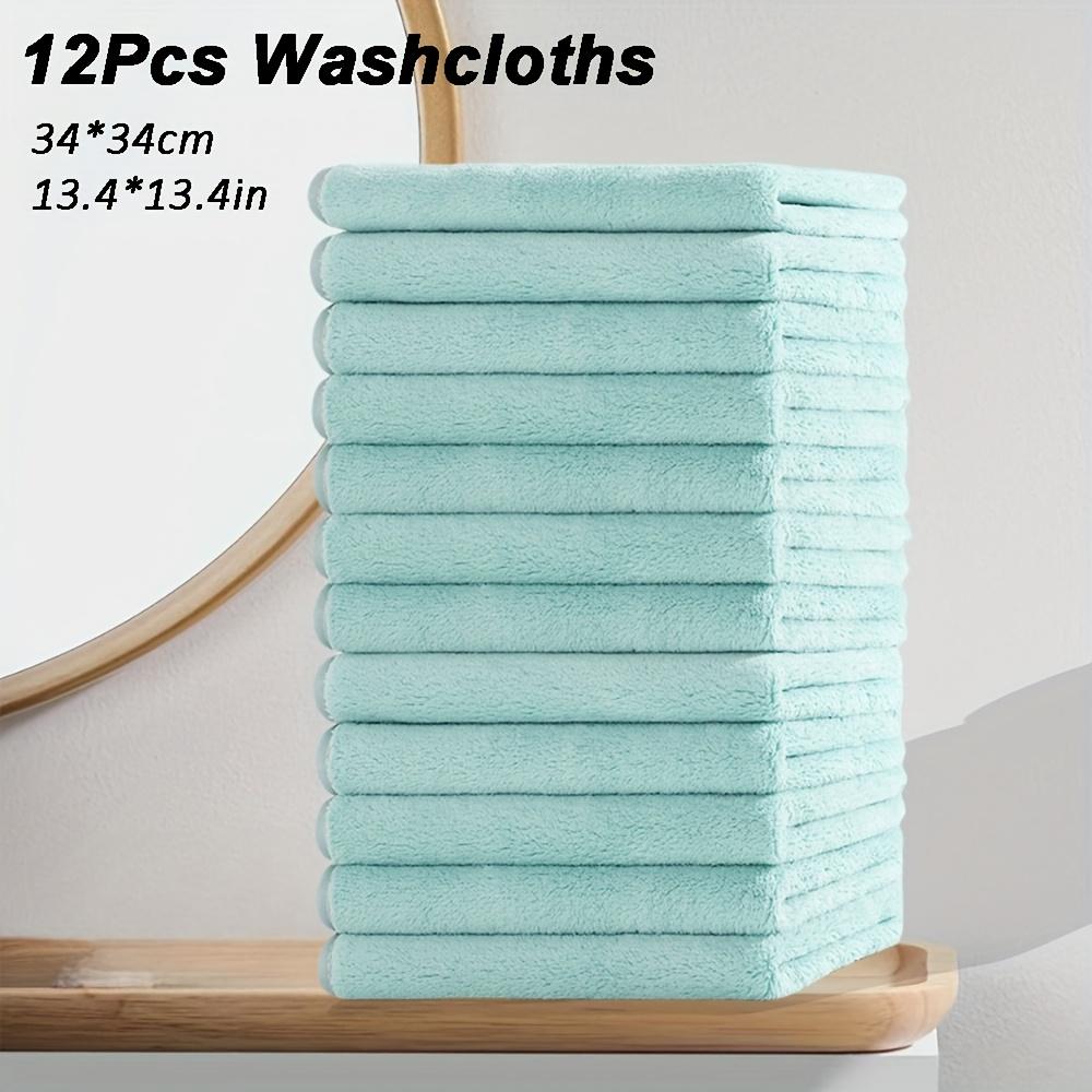 high quality12pcs Microfiber Washcloths 13.4x13.4 Inch - High Absorbency, Soft & Durable Multi-Purpose Cleaning Cloths for Kitchen, Bathroom, Hands &