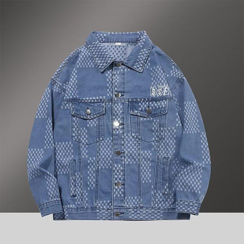 Lente Herfst Denim Kledingset voor Heren Stijlvol Jasje Jeans 2-delige Set Working Class Stijl Gedurfd Mode Statement