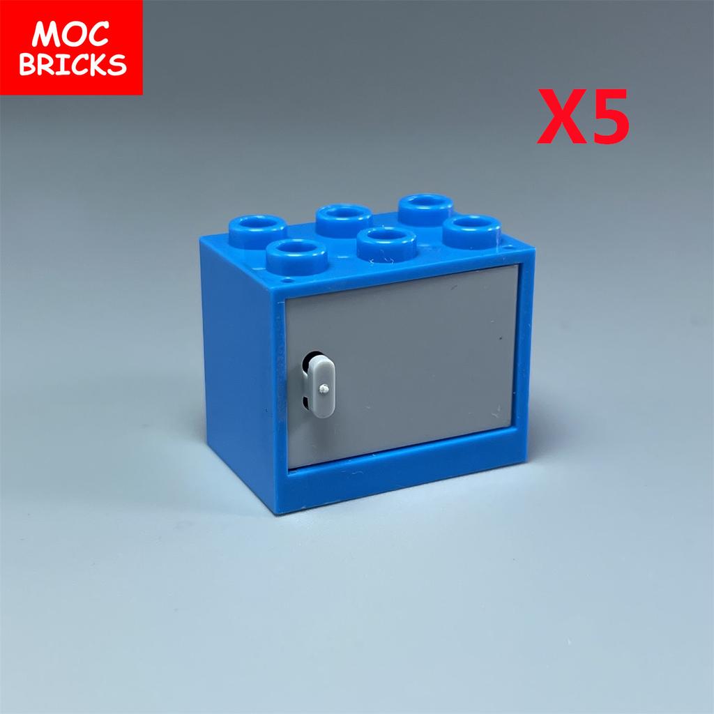 MOC Blocks Box Cupboard Container 2x3x2 Cabinets Assembles Particles 4532 4533 City House Construction Bricks Parts